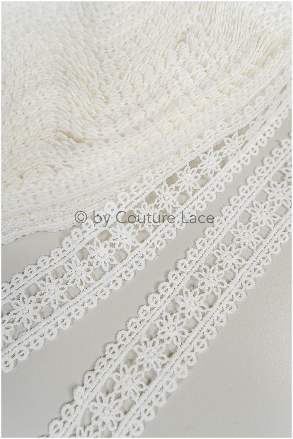 5 yds boho lace trim off-white/ floral guipure lace trim/ crocheted bridal lace trim// T20-109
