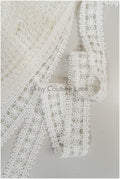 5 yds boho lace trim off-white/ floral guipure lace trim/ crocheted bridal lace trim// T20-109
