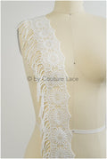 Boho fringe lace trim off-white/ Boho lace/ Guipure lace trim/ Boho dress bridal lace// T20-111