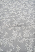 Tela de encaje nupcial romántica blanco roto / Encaje de novia / Tela de encaje floral / L20-007NR