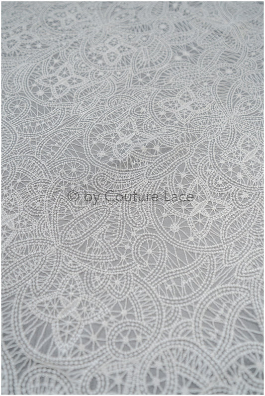 Boho Braut Spitzenstoff Off-White/ moderner Braut Spitzenstoff/ weicher Boho Spitzenstoff// L20-116E