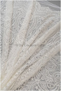 Braut Spitzenstoff Off-White/ orientalischer Braut Spitzenstoff/ weicher Boho Spitzenstoff/ Hochzeitskleid Spitze// L20-341