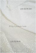 Exquisite shiny glitter stretch tulle fabric / off-white tulle / elegant mesh tulle lace fabric / bridal lace fabric // R-031DIA