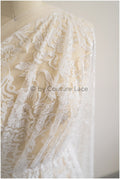 Floral glitter tulle fabric/ glitter fabric/ glitter net with floral pattern/ shiny glitter tulle fabric// R-033