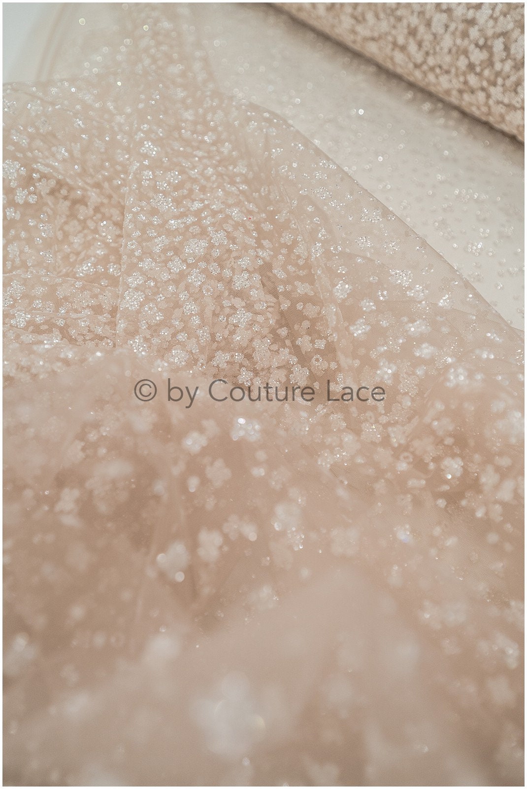Farbverlauf Glitzer Netzstoff/ Nude Hautton Diamond Glitzer Tüll/ Hochzeitskleid Tüll Stoff/ Braut Glitzer Stoff// R-009ND