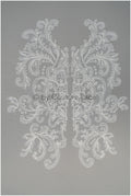 Romantischer Brautaufnäher, verschnörkelte Spitzenapplikation, Brautspitze Aufnäher, Spitzenapplikation, Hochzeitskleid Spitzenapplikation, Brautblumen Aufnäher// A20-233