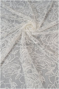 Blumen Spitzenstoff Off-White/ Blumen Spitzenstoff/ Braut Spitzenstoff/ Spitzenstoff mit Blumen// L20-359