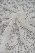 Crochet lace fabric, Boho lace fabric, Guipure Boho bridal lace, Boho wedding dress fabrics, Galia Lahav lace fabric, Macrame lace// L20-090N