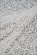 Abstrakter gehäkelt Spitzenstoff Off-White/ Boho Spitzenstoff/ Guipure Boho Brautspitze/ Boho Hochzeitskleid Stoffe/ Makramee Spitze// L20-384