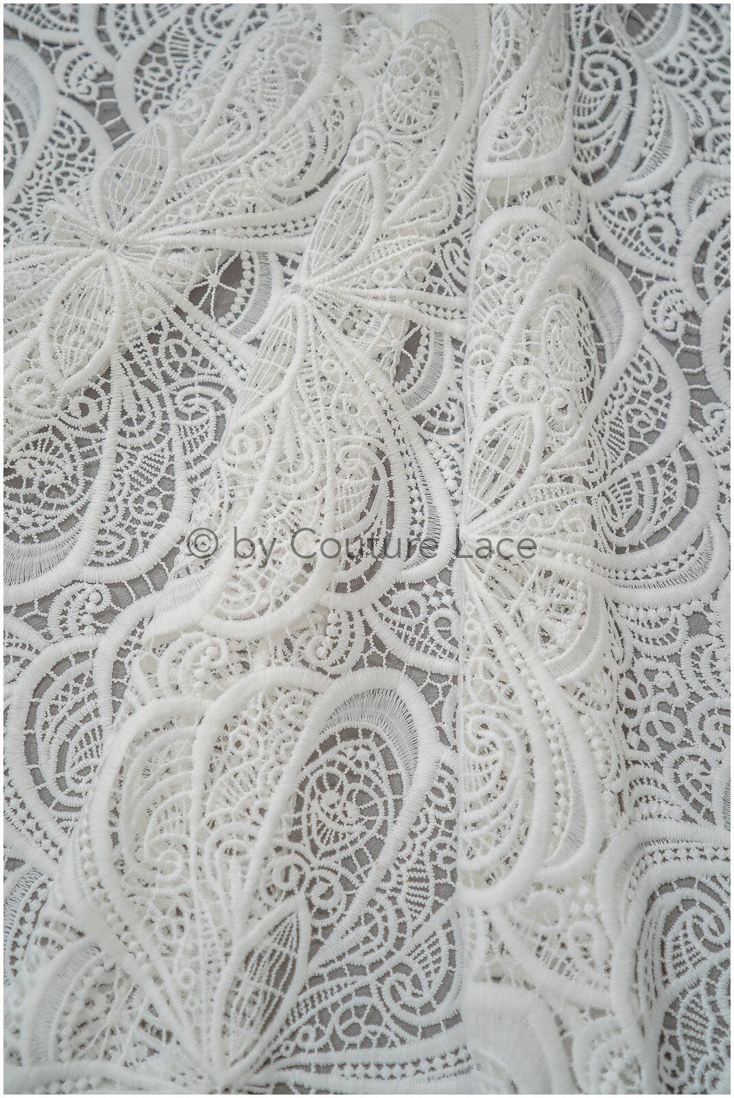 Guipure lace, crochet lace fabric, boho lace fabric, soft knitted lace fabric, macrame lace fabric// L20-387
