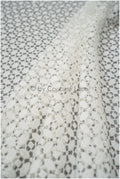 Crochet lace off-white/ Boho bridal lace fabric/ soft French lace/ Macrame lace fabric/ Bridal lace fabric// L20-386
