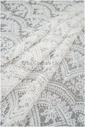Boho bridal lace off-white/ crocheted lace/ macrame lace for wedding dress/ boho lace fabric// L20-393