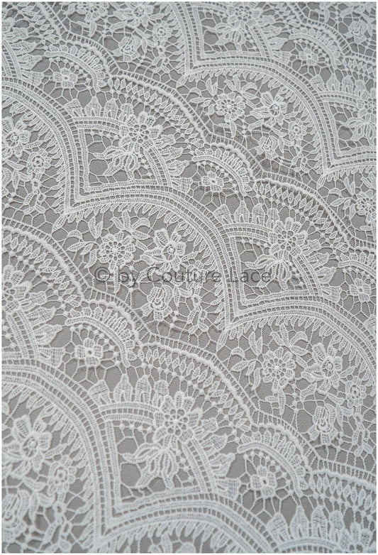 Boho Braut Spitze Off-White/ gehäkelte Spitze/ Makramee Spitze für Brautkleid/ Boho Spitzenstoff// L20-393