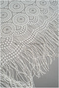 Braut Spitzenstoff mit Fransen, Hochzeitskleid Spitze mit Fransen, Artdeco Spitzenstoff für Brautkleider// L20-389