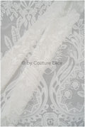embroidered bridal lace fabric on chiffon base, chiffon wedding dress lace embroidery// L20-394