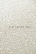 Glitter tulle/ Off-white diamond geometric glitter fabric/ Glitter tulle fabric/ Glitter lace// R-016