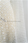 Geometrische Spitze, Gehäkelte Spitze, Boho Spitzenstoff, weiche französische Spitze, Makramee Spitzenstoff, Braut Spitzenstoff// L20-388