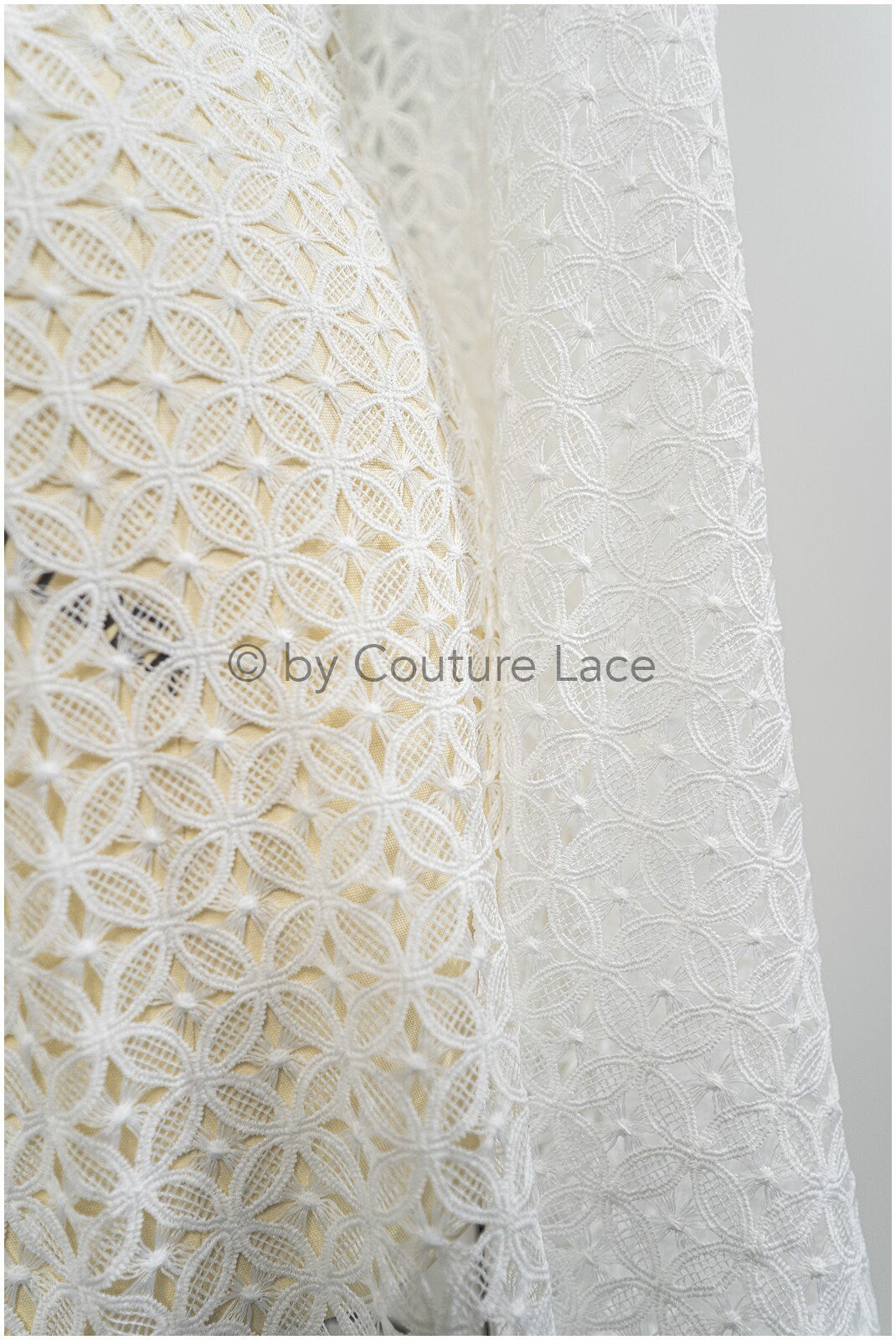 Geometrische Spitze, Gehäkelte Spitze, Boho Spitzenstoff, weiche französische Spitze, Makramee Spitzenstoff, Braut Spitzenstoff// L20-388