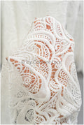 Guipure lace, crochet lace fabric, boho lace fabric, soft knitted lace fabric, macrame lace fabric// L20-387