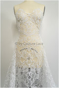 Guipure Spitzenstoff Off-White/ Brautkleid Stoff/ Stickerei Häkelspitze/ Boho Spitzenstoff/ Boho Brautspitze// L17-058