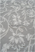 Romantische Perlenblütenspitze Off-White/ Couture Spitzenstoff mit Chiffonblüten/ zarter Braut Spitzenstoff/ Brautspitze mit Blumen// L20-373