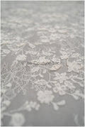 French 3D lace fabric off-white/ couture lace fabric with 3D flowers/ delicate bridal lace fabric/ bridal lace with flowers// L20-375
