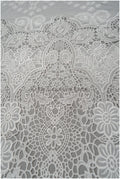 Bridal lace fabric off-white/ chiffon lace fabric for wedding dress/ crocheted lace/ boho lace fabric// L20-374