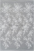 3D floral lace off-white/ couture lace fabric with 3D flowers &amp; pearls/ delicate bridal lace fabric/ bridal lace with flowers// L20-369