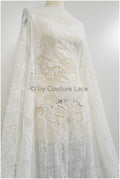 Crochet lace fabric, boho lace fabric, guipure boho bridal lace, chiffon lace fabric, vintage bridal lace, macrame lace// L20-392
