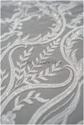 Boho bridal lace fabric with leaf pattern, wedding lace fabric, boho wedding dress, bridal lace fabric, vintage wedding dress lace// L20-378