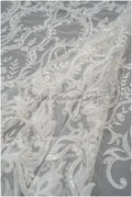 Boho bridal lace fabric with leaf pattern, wedding lace fabric, boho wedding dress, bridal lace fabric, vintage wedding dress lace// L20-378