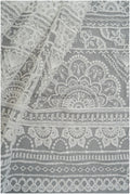 Boho striped pattern lace fabric/ bridal lace fabric off-white/ boho wedding dress lace/ bridal lace/ vintage bridal lace// L20-395