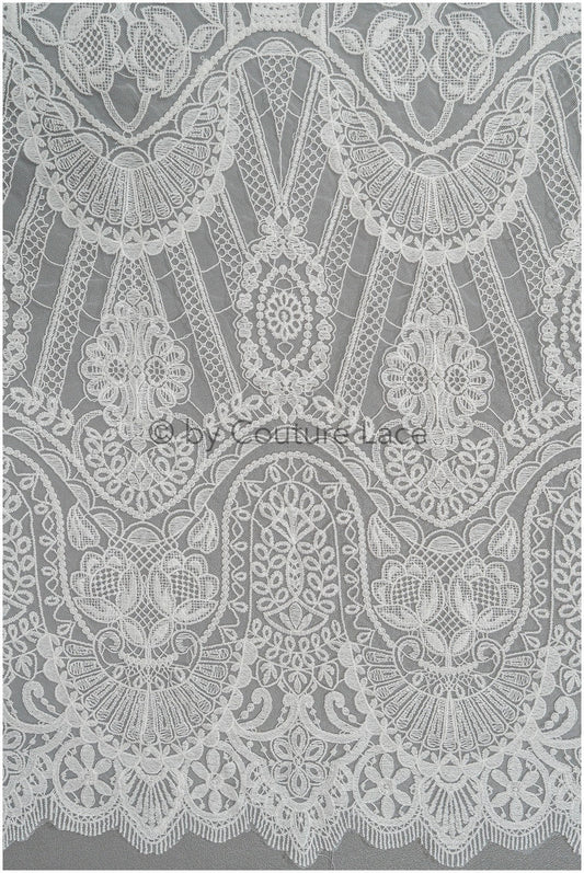 Boho Spitzenstoff Off-White/ Boho Braut Spitze/ Hochzeitskleid Spitze/ Brautspitzenstoff/ Vintage Brautspitze// L20-396