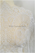 Boho lace fabric off-white/ Boho bridal lace/ Wedding dress lace/ Bridal lace fabric/ Vintage bridal lace// L20-396