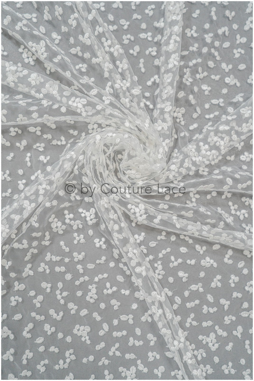 Braut Spitze Stoff mit Polka Dot/ Braut Spitze Off-White/ Braut Dot Spitze/ Brautspitze mit Punkten// L20-397