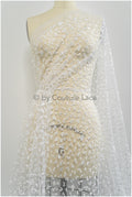 Braut Spitze Stoff mit Polka Dot/ Braut Spitze Off-White/ Braut Dot Spitze/ Brautspitze mit Punkten// L20-397