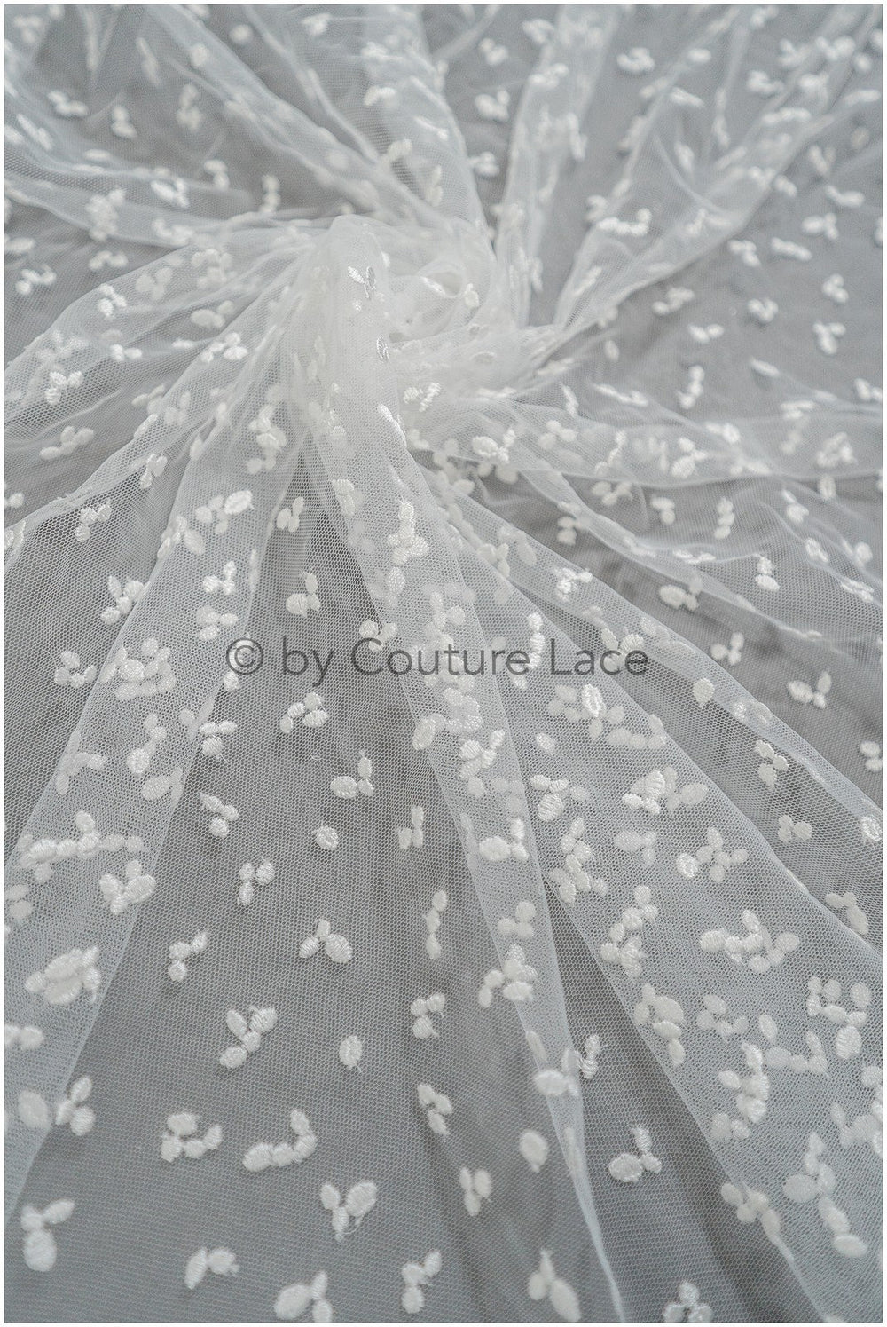 Braut Spitze Stoff mit Polka Dot/ Reis Maserung Spitze/ Brautspitze Off-White/ Braut Spitze mit Punkten// L20-398