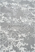Blumen Spitzenstoff mit Pailletten, Braut spitzenstoff mit kleinen Blumen, Brautblumen spitze, floraler Spitzenstoff für Hochzeitskleid// L20-400