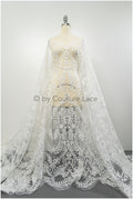 Boho lace fabric off-white/ cotton bridal lace/ vintage bridal lace// L20-403