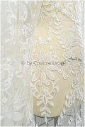 Boho lace fabric off-white/ cotton bridal lace/ vintage bridal lace// L20-403