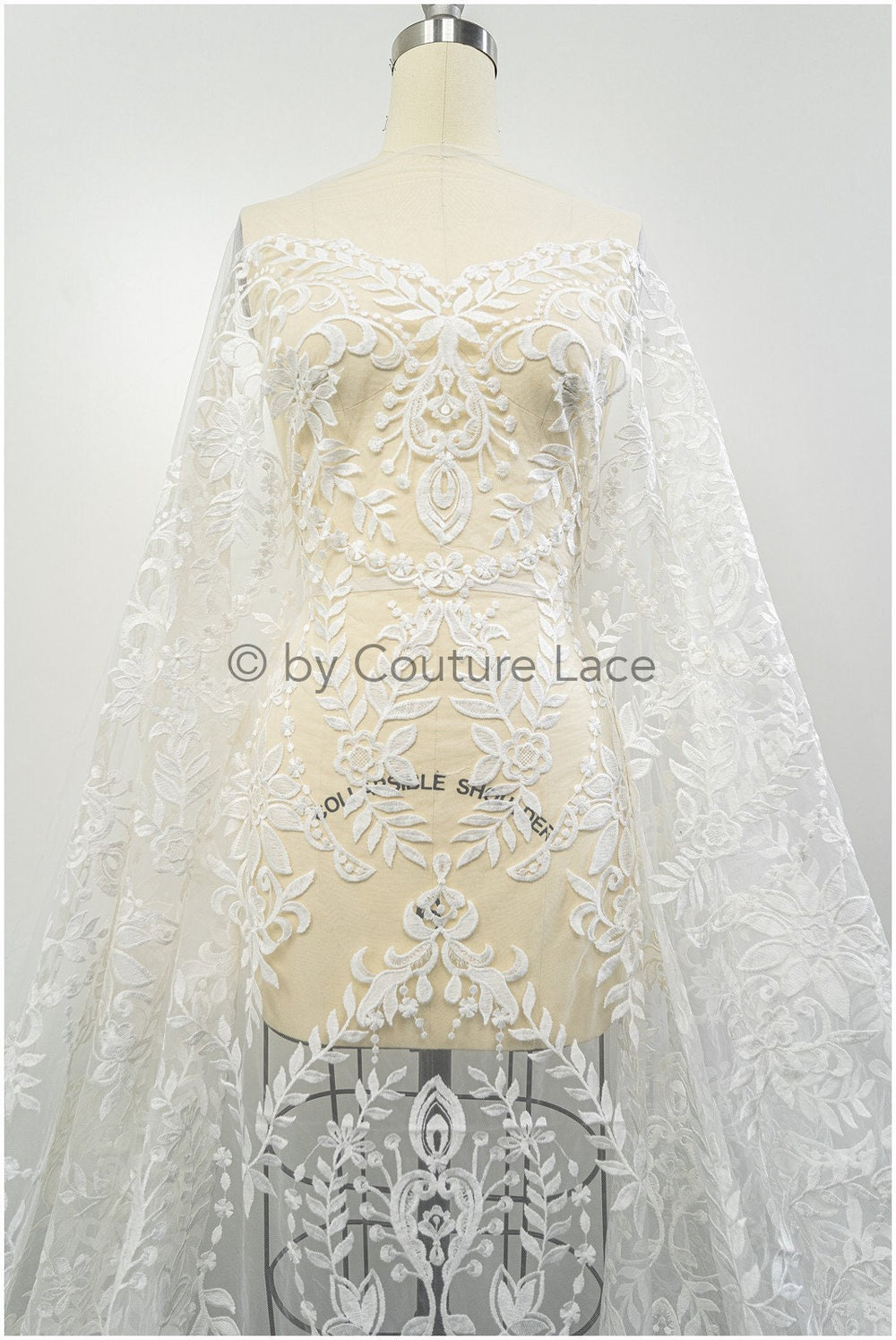 Boho lace fabric off-white/ cotton bridal lace/ vintage bridal lace// L20-403