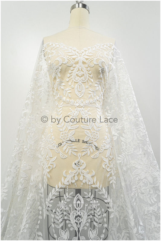 Boho Spitzenstoff Off-White/ Baumwolle Brautspitze/ Vintage Brautspitze// L20-403