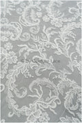 Filigree embroidered lace fabric off-white/ bridal lace/ boho bridal lace/ vintage bridal lace/ floral lace fabric// L20-404