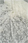 Romantischer Braut Spitzenstoff Off-White/ Braut Spitzenstoff/ Blumenspitze für Brautkleider/ Brautspitze// L20-007NC