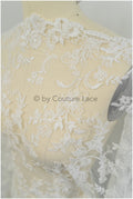 Romantischer Braut Spitzenstoff Off-White/ Braut Spitzenstoff/ Blumenspitze für Brautkleider/ Brautspitze// L20-007NC