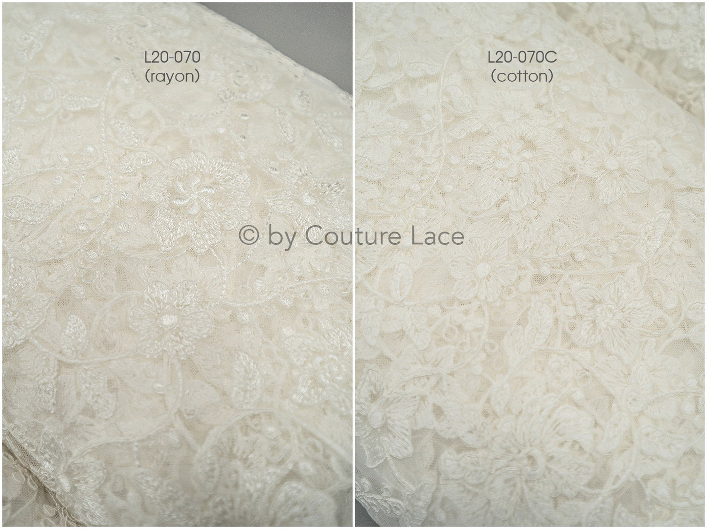 Romantischer Braut Spitzenstoff Off-White/ Blumen Spitzenstoff/ Blumenspitze/ Brautspitze Stoff// L20-070C