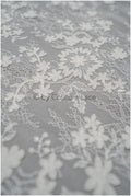 French 3D lace fabric off-white/ couture lace fabric with 3D flowers/ delicate bridal lace fabric/ bridal lace// L20-371