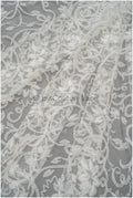 Romantische Perlenblütenspitze Off-White/ Couture Spitzenstoff mit Chiffonblüten/ zarter Braut Spitzenstoff/ Brautspitze mit Blumen// L20-373