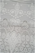 Bridal lace fabric off-white/ chiffon lace fabric for wedding dress/ crocheted lace/ boho lace fabric// L20-374