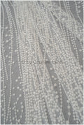Spitzenstoff mit Linien & Punkten/ wellenförmiger Braut Spitzenstoff Off-White/ Boho Hochzeitskleid Spitze/ Braut Spitzenstoff/ Vintage Hochzeitskleid Spitze// L20-379